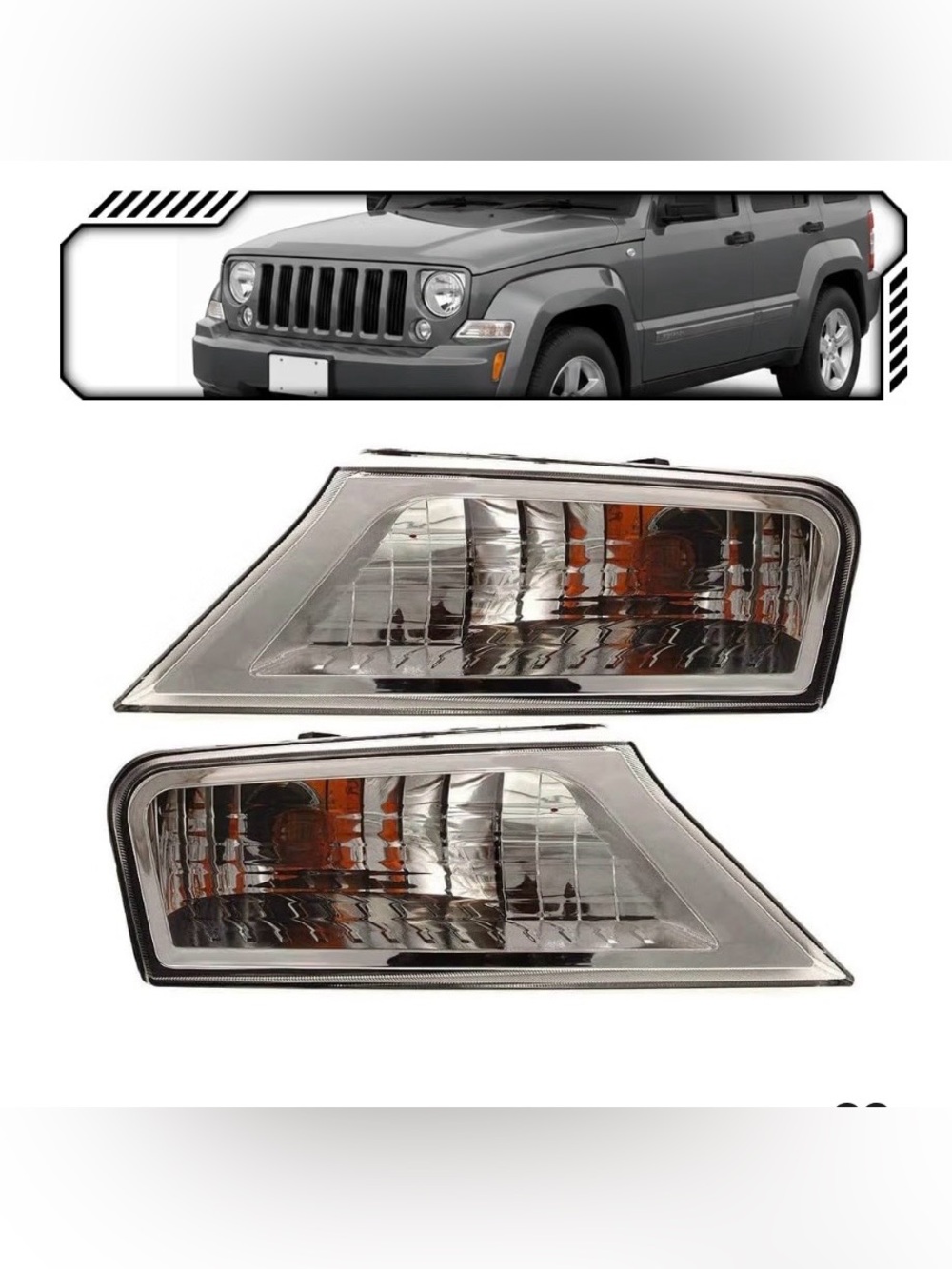NEW-EPIC LIGHTING OE SPEC REPLACEMENT HALOGE COMPATIBLE WITH JEEP 08-12 LIBERTY.